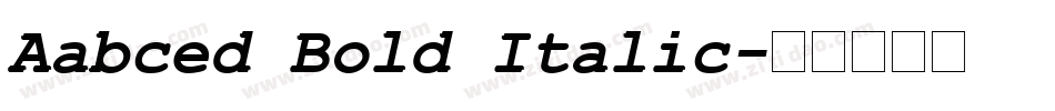 Aabced Bold Italic字体转换